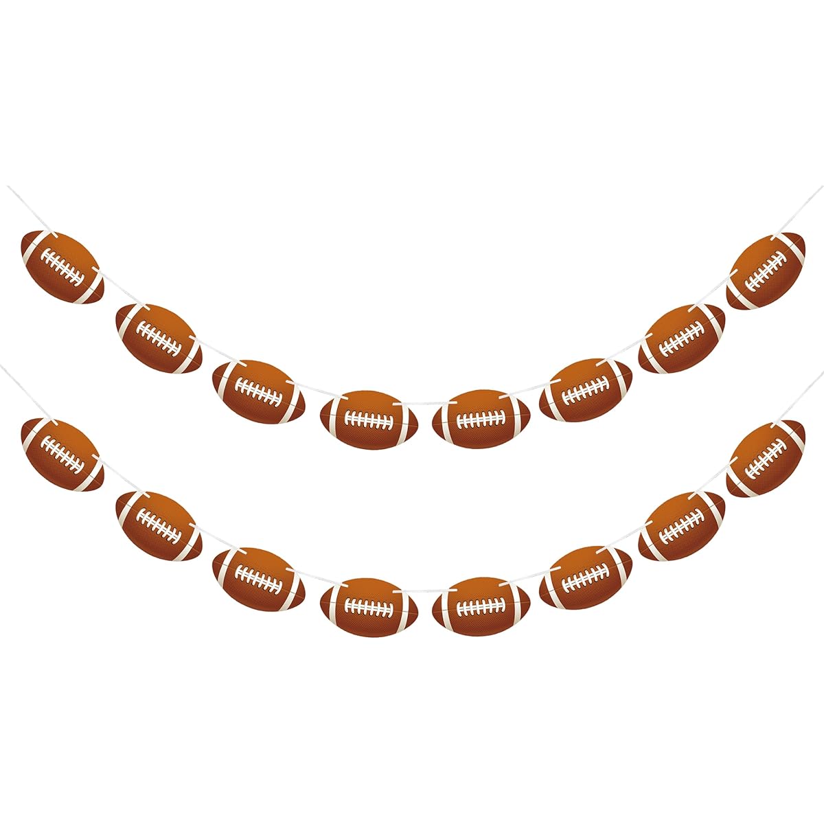 FAKTEEN Football Party Decorations Banner, Football Hanging Garland, Football Paper Cutouts, Birthday Party Supplies for Home/Classroom Decoration, Sports Theme Party Favors, Set of 2