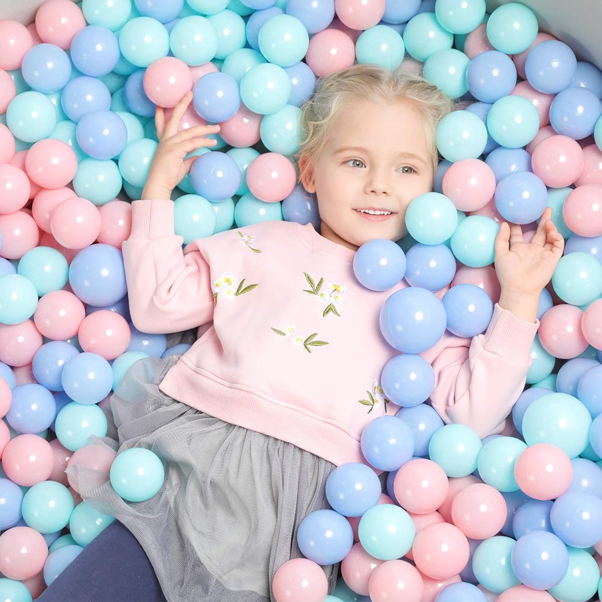 TRENDBOX 100pcs Macaron Ball Pit Balls Ocean Balls for Baby/Kids/Children/Soft Plastic Birthday Party Event Playground Game Pool