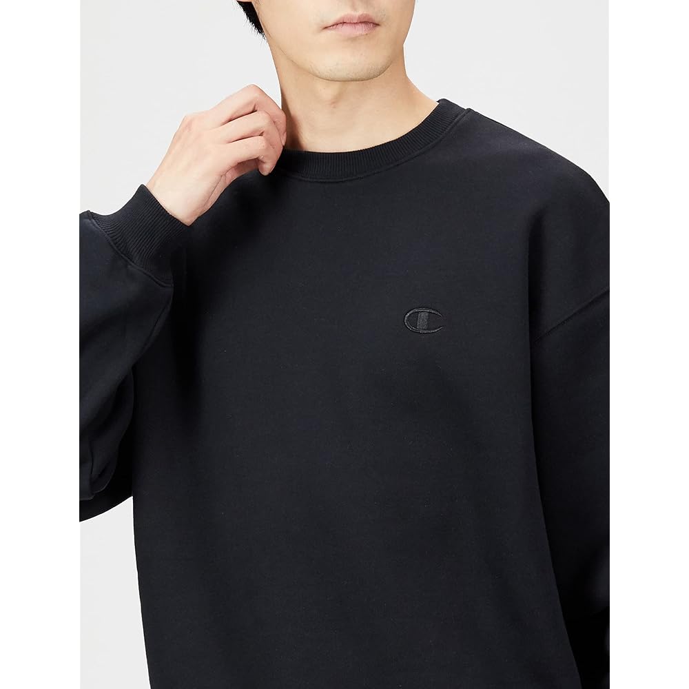 Champion C3-W028 Men's Sweatshirt, Long Sleeve, Round Neck, One Point Logo, Crew Neck Sweatshirt