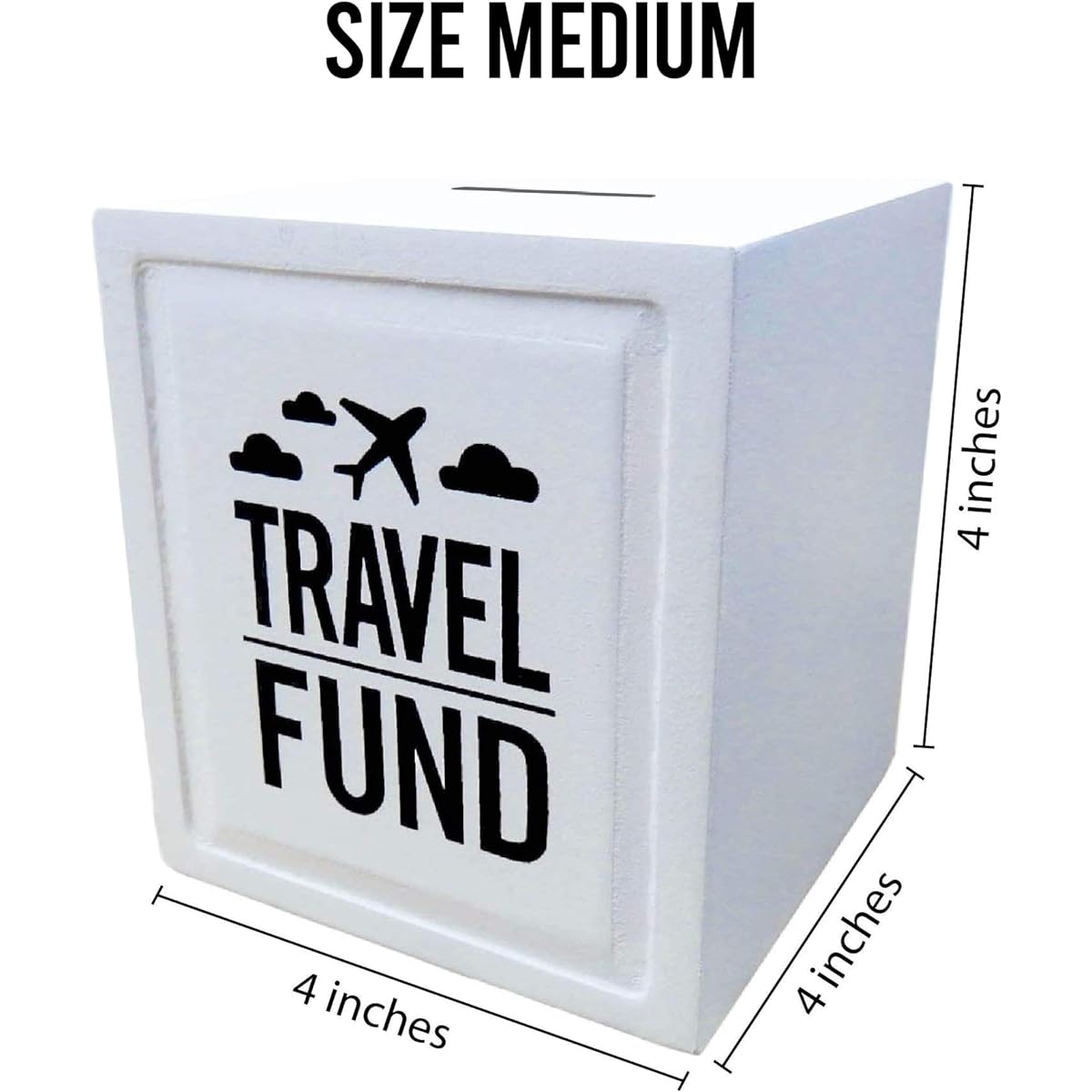 "Travel Fund" Piggy Bank - Wedding and Travel Gift Ideas - Money Box - House Warming and Retirement Gifts for Travellers
