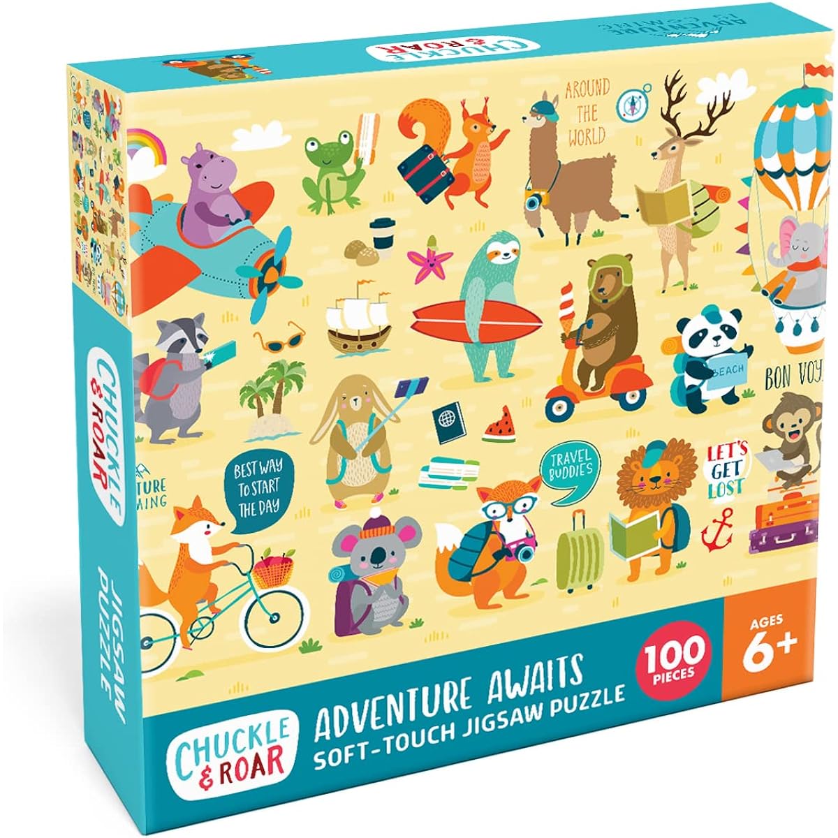 Chuckle & Roar - Adventure Awaits Puzzle - Engaging and educational puzzles for kids - Large pieces for preschool hands - 100 piece jigsaw puzzle