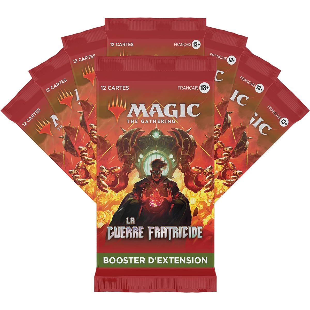 Magic The Gathering Bundle The Fratricide War 8 Expansion Booster + Accessories (French Version)