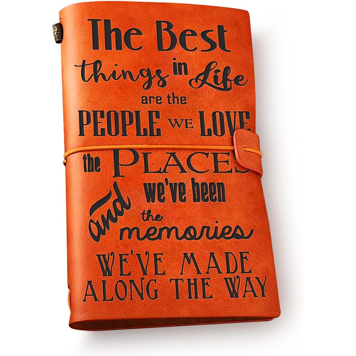 Inspirational Quotes Leather Journal Notebook for Women and Men - The Best Things in Life are The People You Love Quotes Vintage Travel Motivational Writing Journal Gift Graduation Birthday Christmas