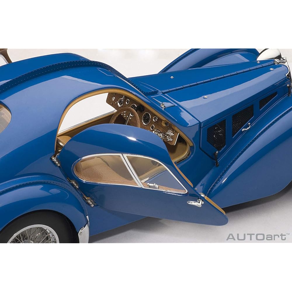 AUTOart 1/18 Bugatti Type 57SC Atlantic 1938 Blue/Wire Spoke Wheel Finished Product