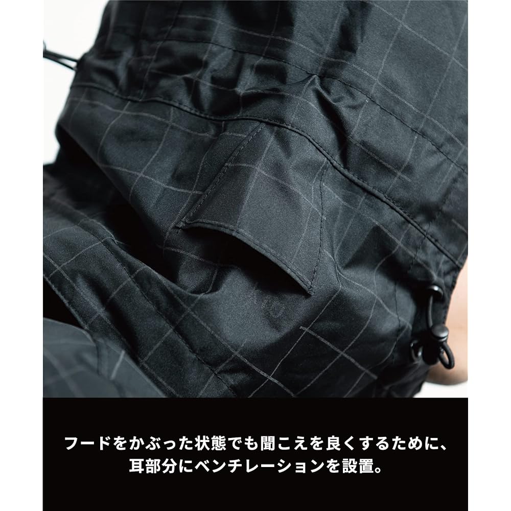 KiU [2024] KiU Bicycle Glowing Reflective Print Heavy Rain Compatible Storage Bag [VISIBLE GRID] Bicycle Poncho Type.A Visible Grid Khaki K203-246