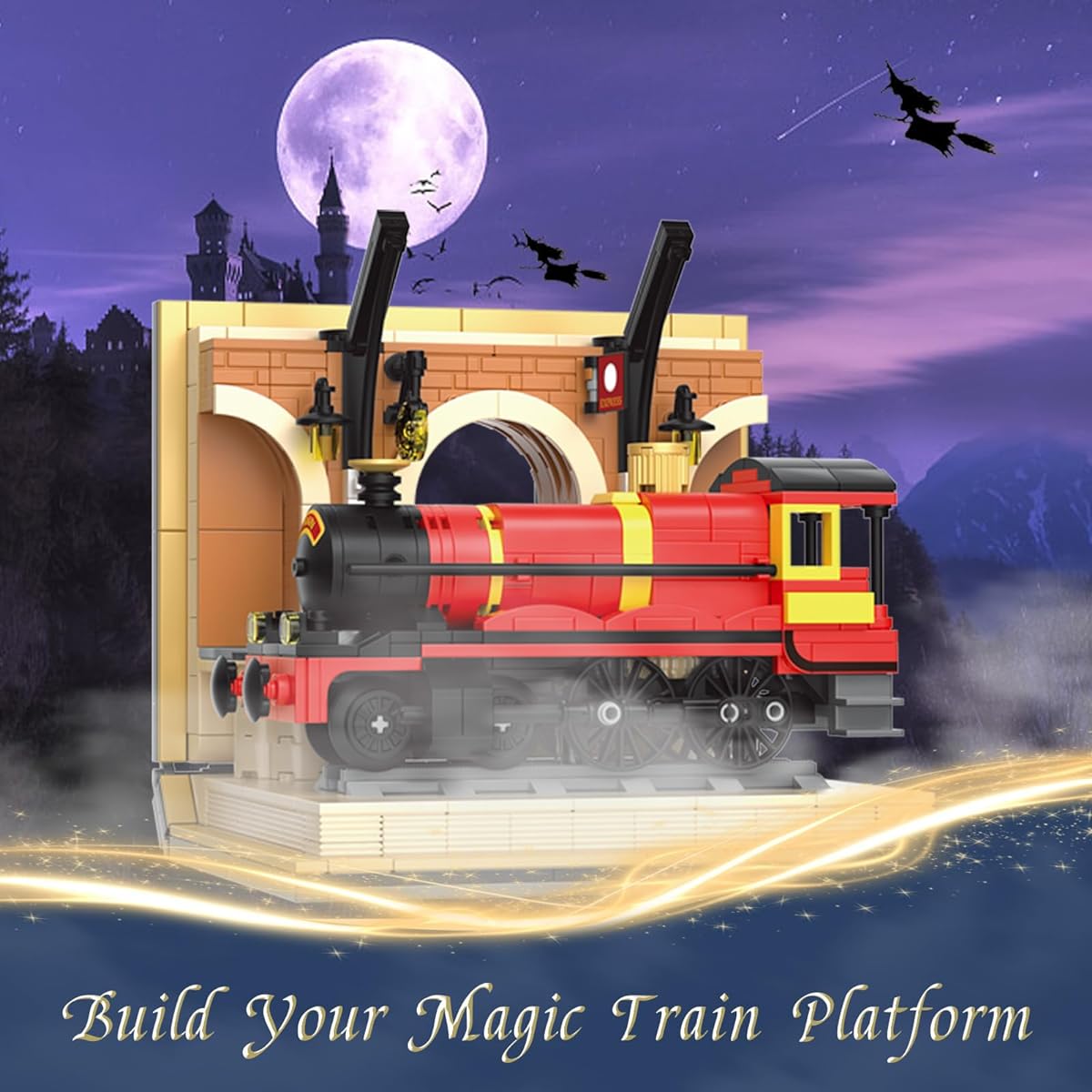 Winner Harry Magic Express Train Station Building Set STEM Building Blocks Toys for Boys 8-14,929 Pieces