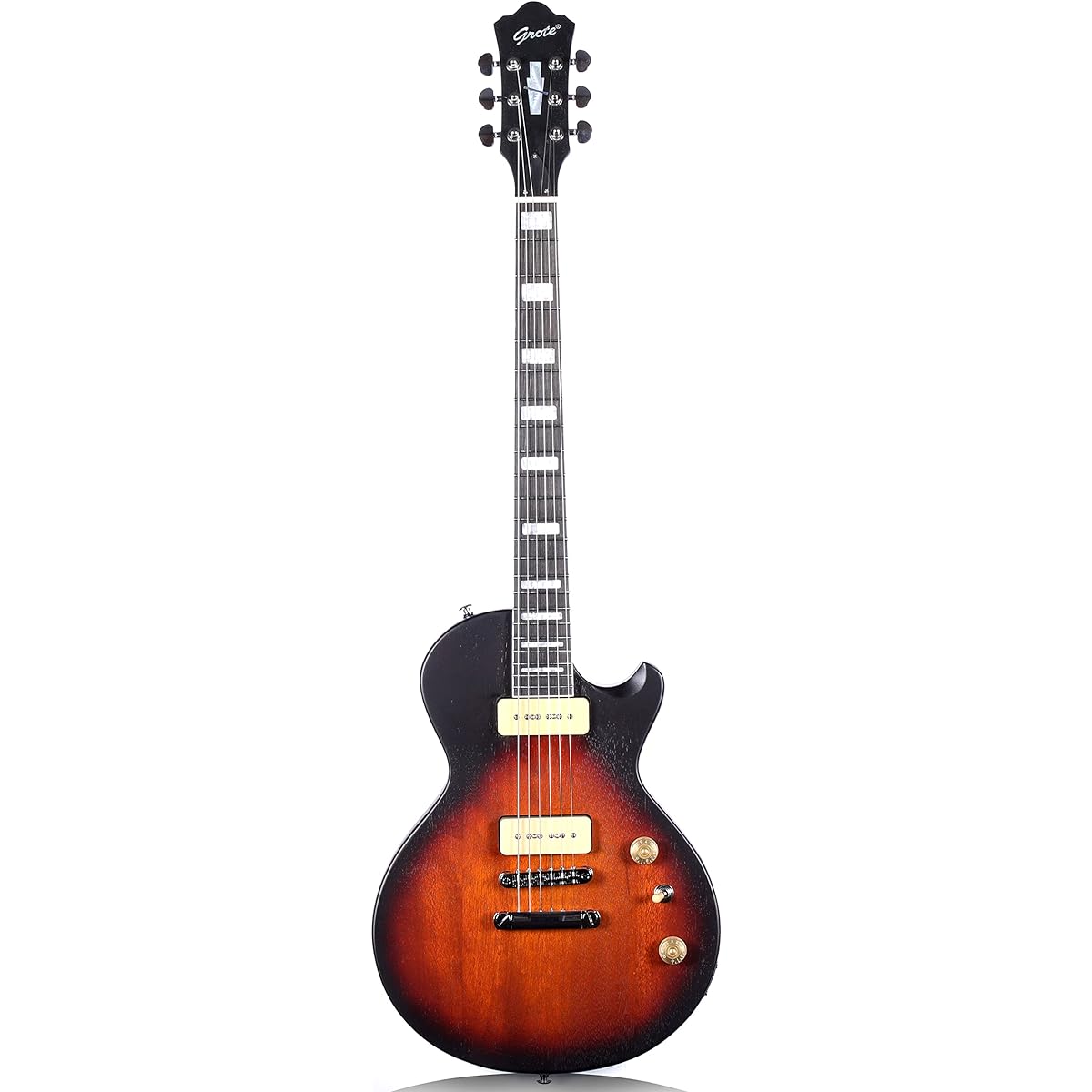 Grote LPS-023 Matte Finish Electric Guitar Equipped with P-90 Pickup LP Style Mahogany Solid Body Guitar (TS)