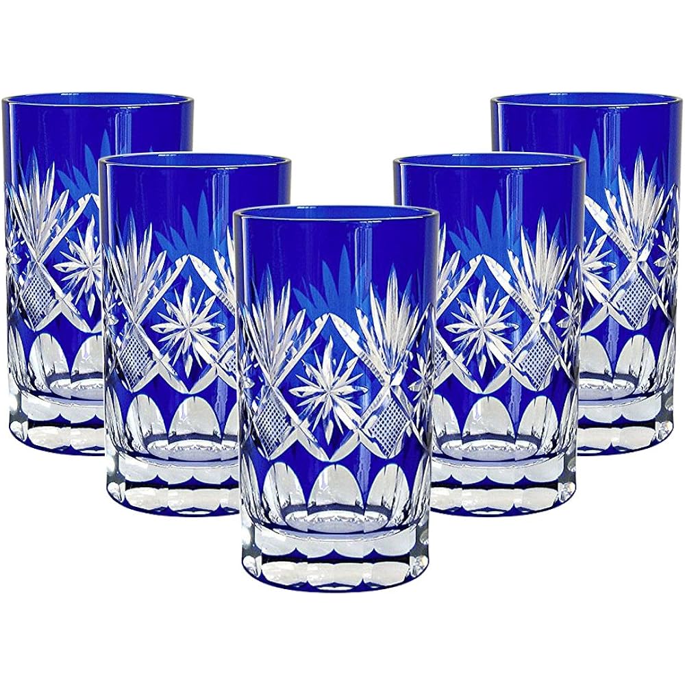 Tajima Glass Tajima Glass Star Kiriko Tumbler Red