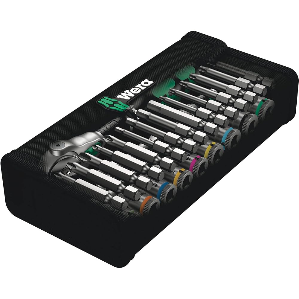 Wera 05004016001 | Zyklop 8100 SA 6 Speed Ratchet 1/4" Set, 28 Piece Set [Regular Japanese Import Product]