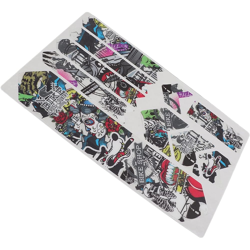 Frame Protection Sticker Road Bike Discoloration Resistant Bicycle Frame Sticker No Adhesive Residue Bike Frame Protection Tape Reusable Impact Resistant 3D Scratch Resistant
