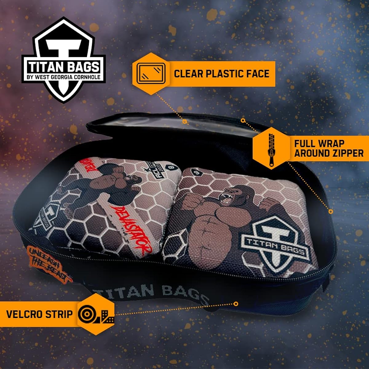 Titan Bags Cornhole Bag Organizer – The Ultimate Carrying Case for Your Cornhole Bag Games – Convenient, Portable and Durable Solution for Travel, Tournaments and Game Nights