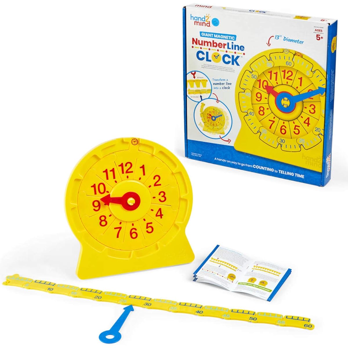 Mathematics Teaching Material Learning Clock Number Line for Teachers 33cm H2M92289-J Genuine Product