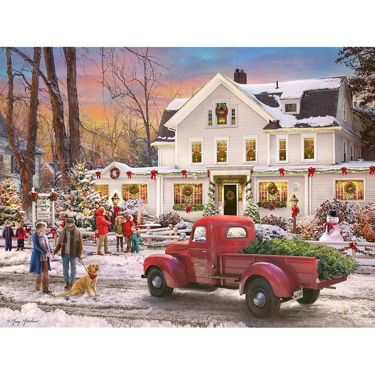 Vermont Christmas Company Christmas Inn Jigsaw Puzzle 550 Pieces