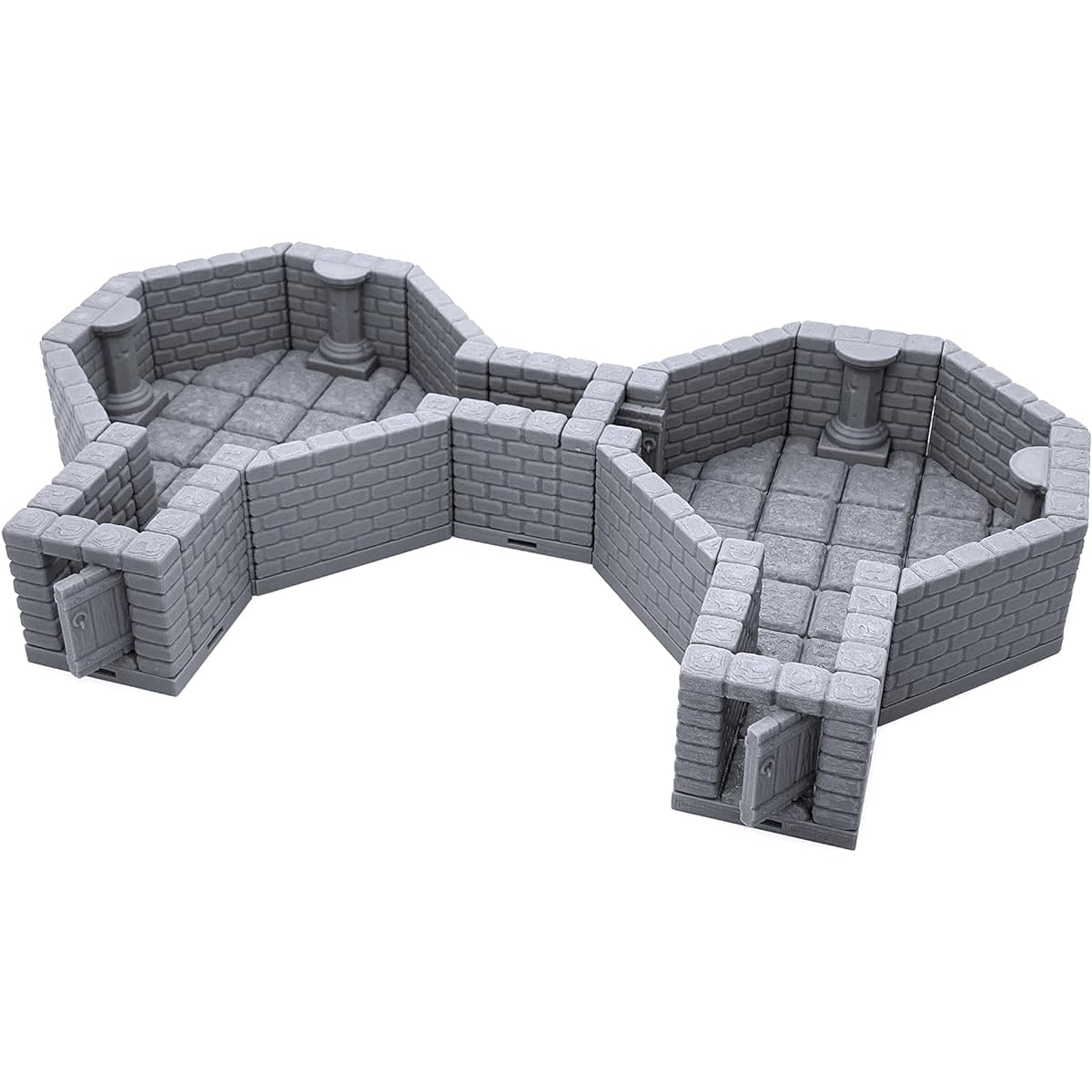 Rock Dungeon Tile - Octagonal Room, 3D Printed Tabletop RPG Landscape, Wargame Terrain for 28mm Miniatures