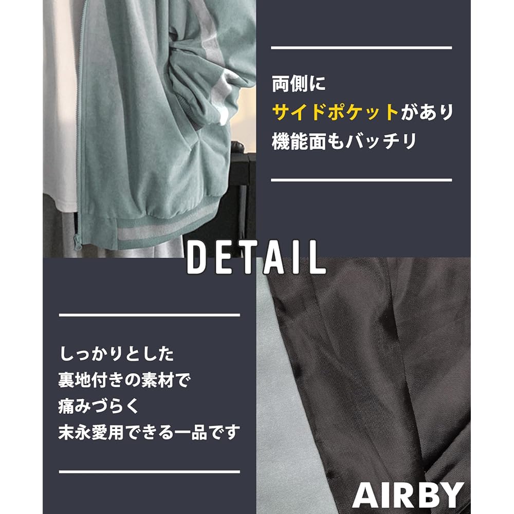 [Airby] Line Pattern Zip Up Sweatshirt Jacket Spring/Autumn Sporty Outerwear Tops Men's M-2XL