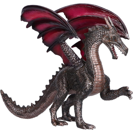 Tnfeeon Dragon Model Exquisite Dark Color Artificial Desktop Decorative Dragon Figure for Kids for Collection Gift