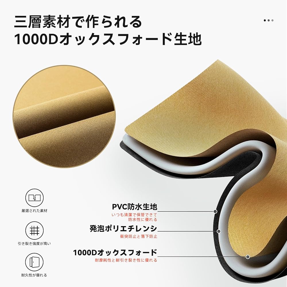 Multi Griddle Case Compatible with JHQ Multi Griddle Case Iron Plate Storage Bag with Cushioning Material PVC Lining Fabric Supports up to 41cm with the handle of the iron plate Includes back mesh pocket Frying Pan Case BBQ BBQ Outdoor Camping (Khaki L)