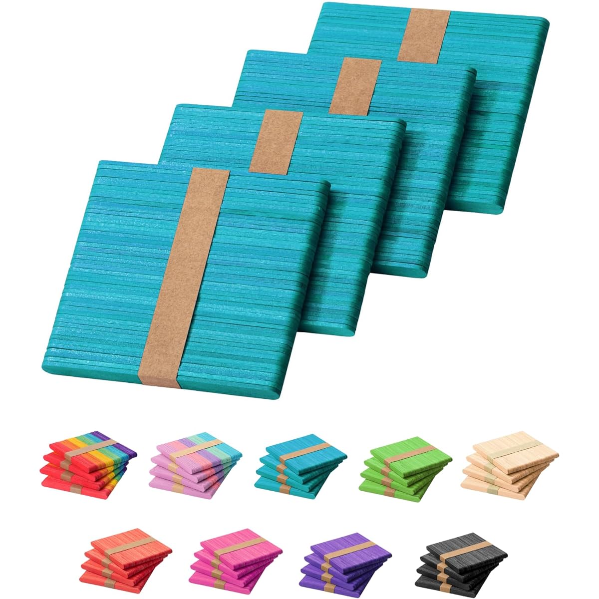 Mr. Pen Craft Sticks 200 Pack 4.5 Inch Blue Popsicle Sticks Craft Popsicle Sticks Wood Sticks Craft Sticks Wax Sticks Popsicle Sticks Craft Wooden Sticks