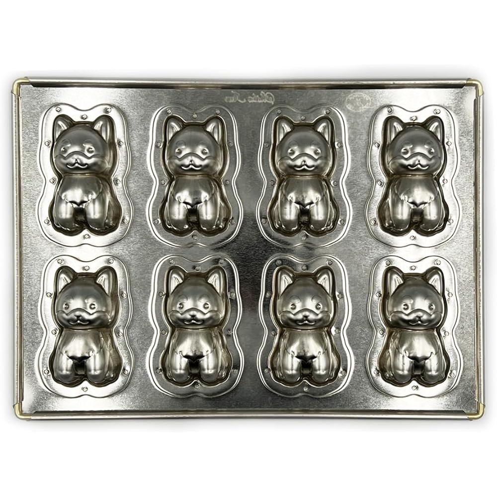 Matsunaga Seisakusho Silicone Processed Silver Shiba Inu Wankichi Top Plate 8P