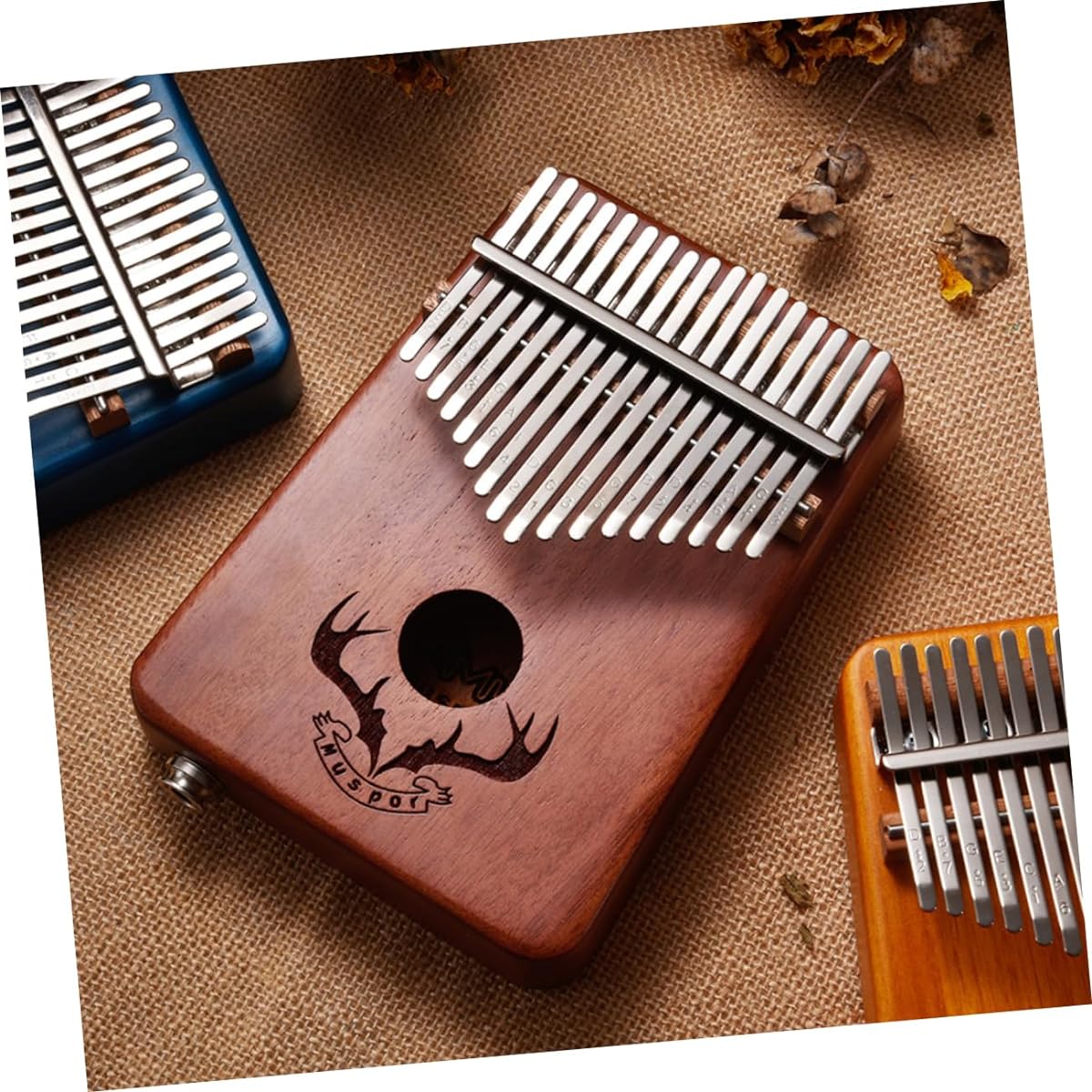 VICASKY 3pcs African Finger Piano Kalimba Finger Piano with Bag Portable Mbira Kalimba Clear Portable Keyboard Piano Kids Piano Thumb Equalizer Bamboo