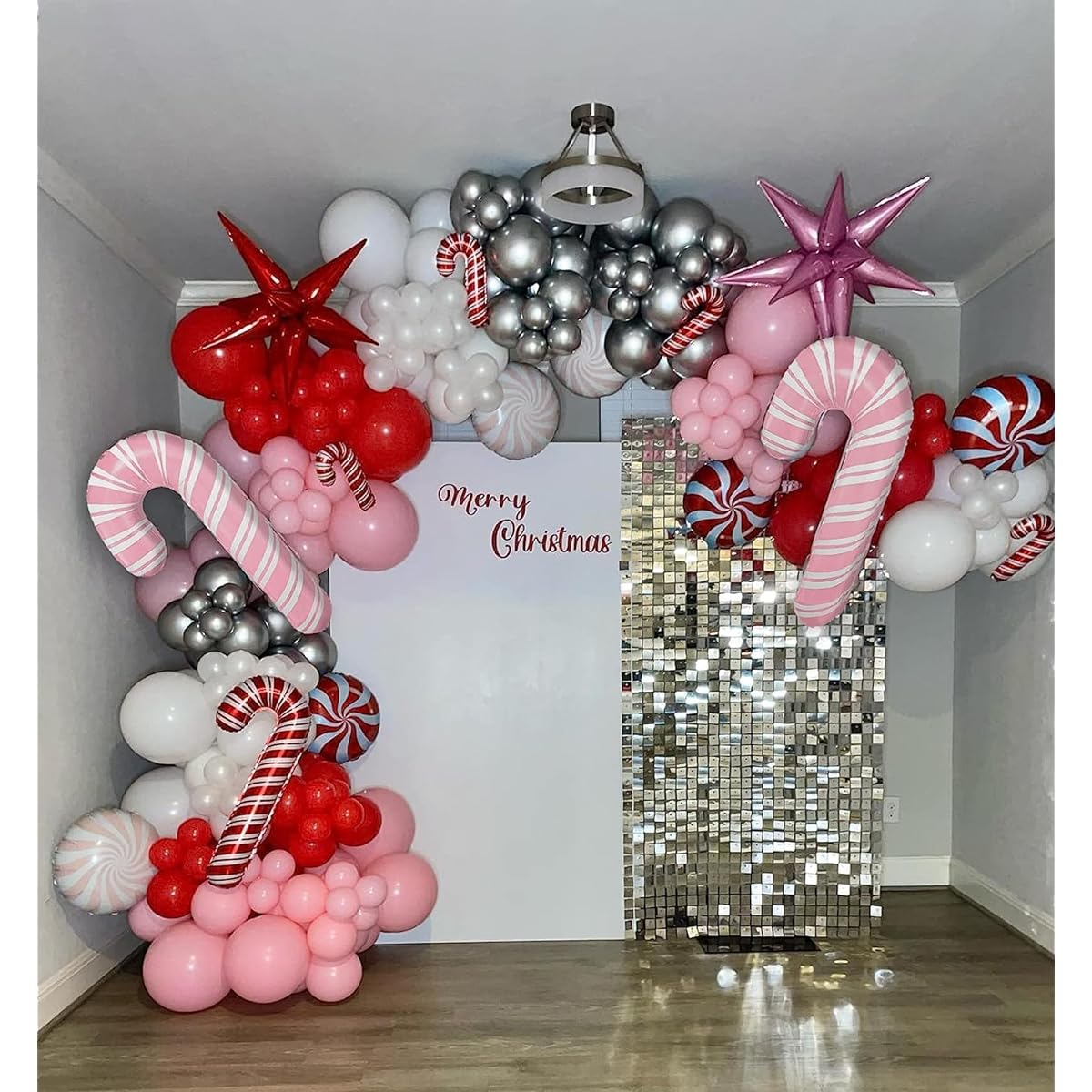 Christmas Birthday Balloon Garland Kit (Pink)
