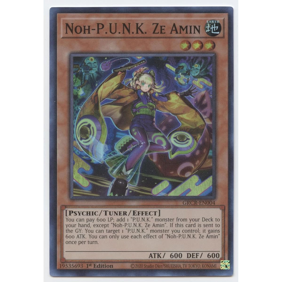 NOH-P.U.N.K. Ze Amin GRCR-EN004 Super Rare First Edition