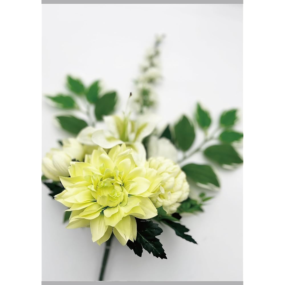 [2024 Mamawreath Lily Artificial Flower] Lily Grave Visiting Grave Equinox Obon Flower Stand Buddha Flower Graveside D Natural Buddha Flower Bush (FP-0841MIX)