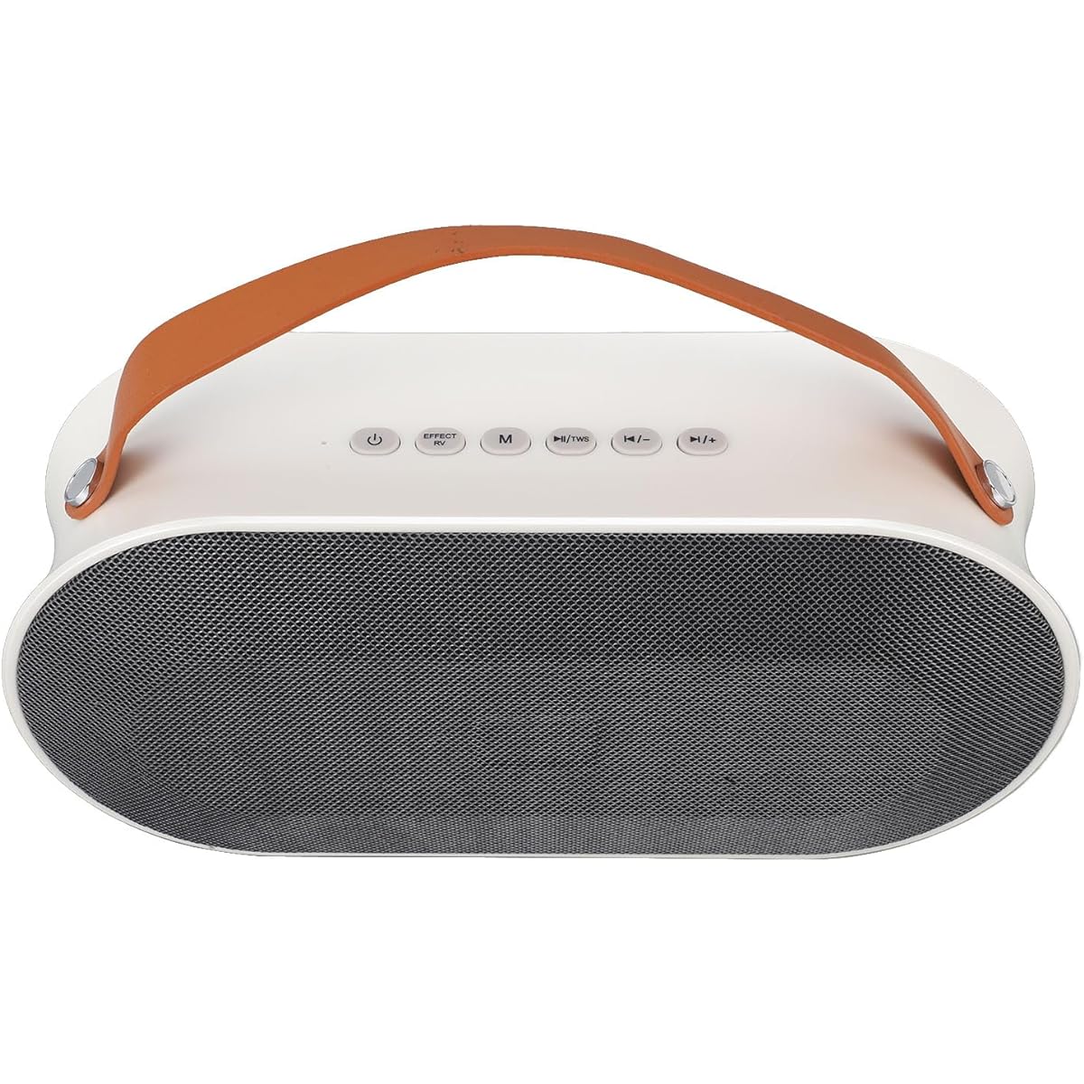 Speaker Microphone Set, Portable Speaker Set Long Lasting Battery Life Noise Reduction Stereo Sound Quality (White with 1 Mic)