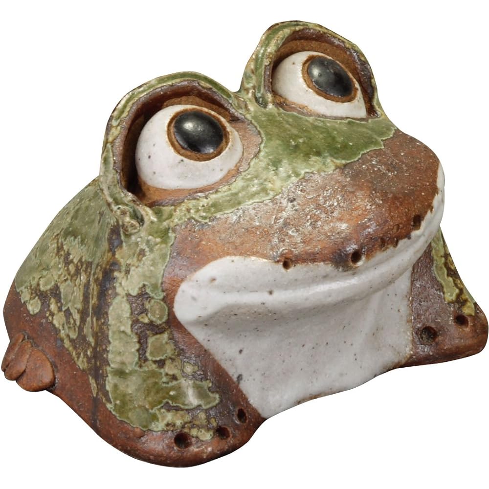 Shigaraki ware figurine straw frog (small) width 19 x depth 21 x height 13 cm 552-05