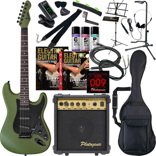 SELDER Electric Guitar Stratocaster Type Sakura Musical Instruments Original ST-16/AMG Beginner 20-piece Set