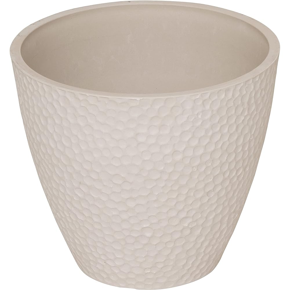 Lead Style Concave Pot 30 Pot No Hole Resin Taupe φ30×H26cm MR30TP