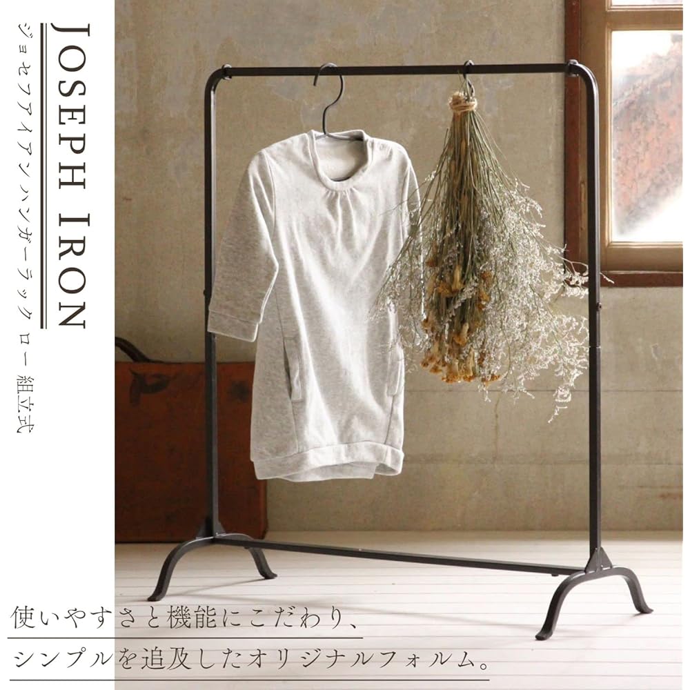 SPICE OF LIFE Hanger Rack Low Assembly Type Joseph Iron 71 x 30 x 80 cm DTFF9210