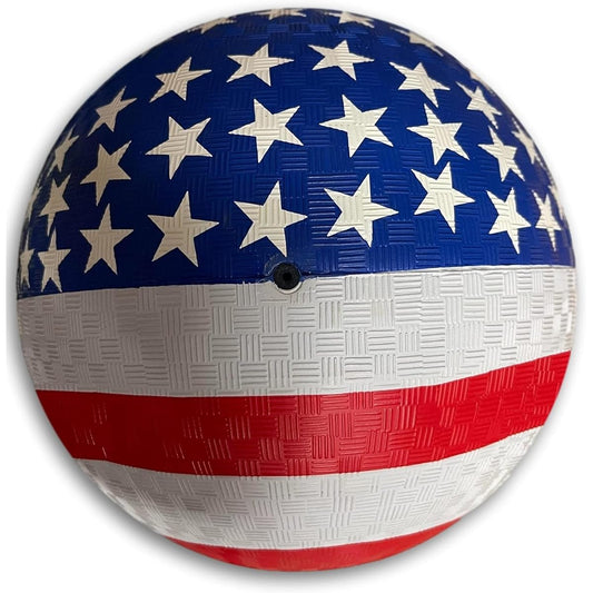 8.5" Playground Ball Red Blue Green Yellow Rainbow (1 Ball, American Flag)