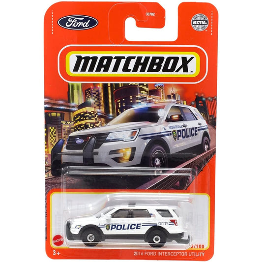 Hot Wheels Matchbox 2022-2016 Ford Interceptor Utility [Monroeville White] 92/100