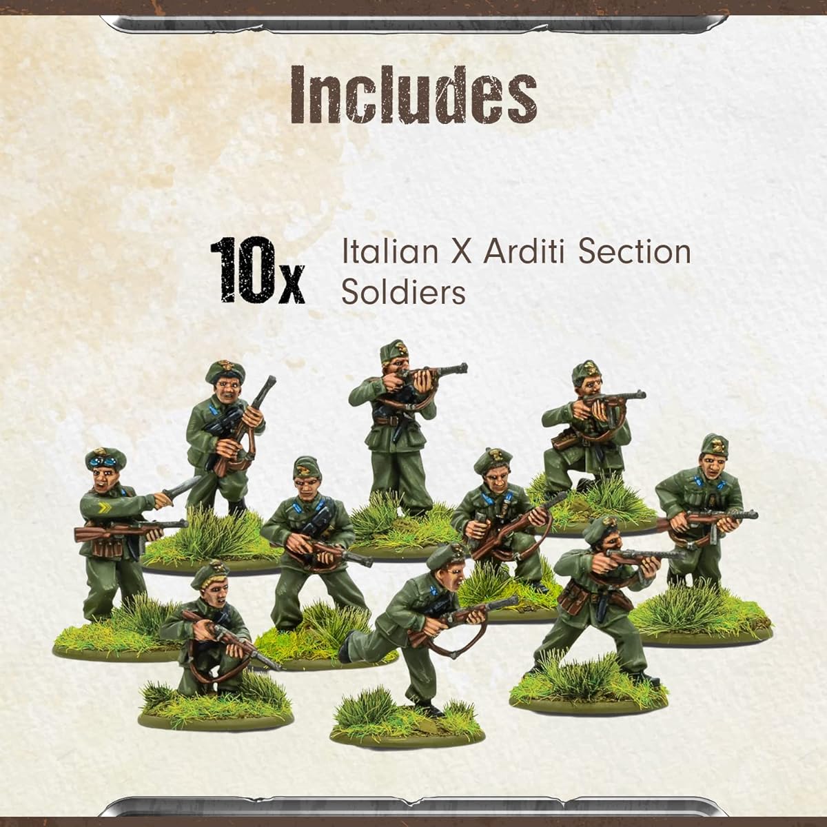 Bolt Action Miniatures Presented by Warlord Games - Italy X Arditi Section Troop Set, World War II Miniatures, Action Figures 28mm Scale Army Men for Miniature Warfare and Model Warfare