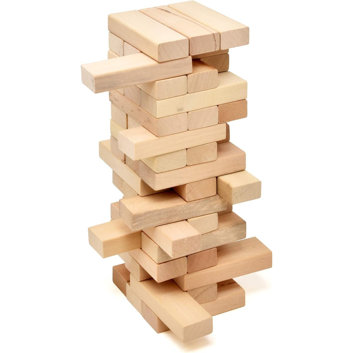 Numbers 1" Gadgets Timber Tower Wooden Block Stacking Game 48 Piece Classic Wooden Blocks Building Tumbling Tumbling Game Deluxe Stacking Game