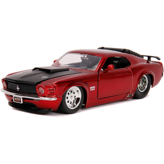 Bigtime Muscle 1:24 1970 Ford Mustang Boss 429 Die-cast Car Candy Red, Toys for Kids and Adults