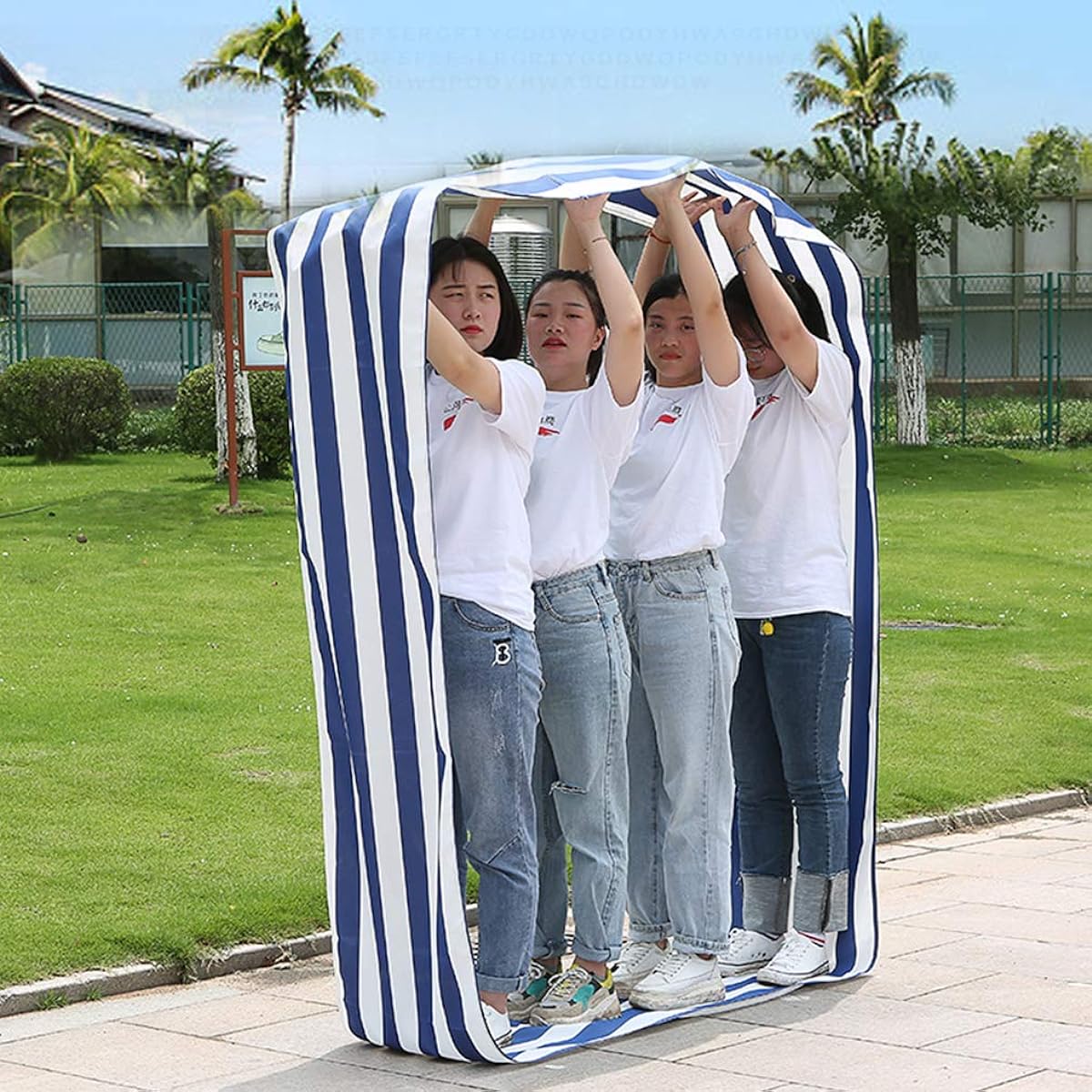 Hooqict Team Games Teamwork Outdoor Games for Kids Adults Family Field Day Carnival Backyard Picnic Group Building Activity Fun Play Run Mat Dent Game
