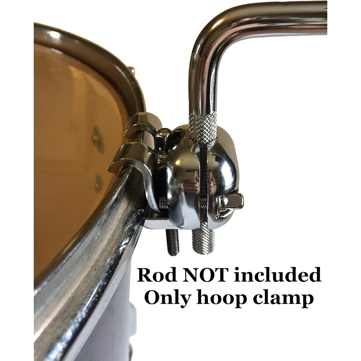 Cowbell Mount Bracket - Tom Hoop Clamp for Cowbell Jam Block Tambourine Splash Cymbal