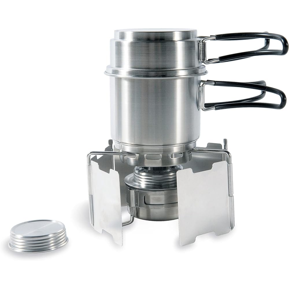 [TATONKA] Burner & Cooker 4 Piece Set Stainless Steel with Bag