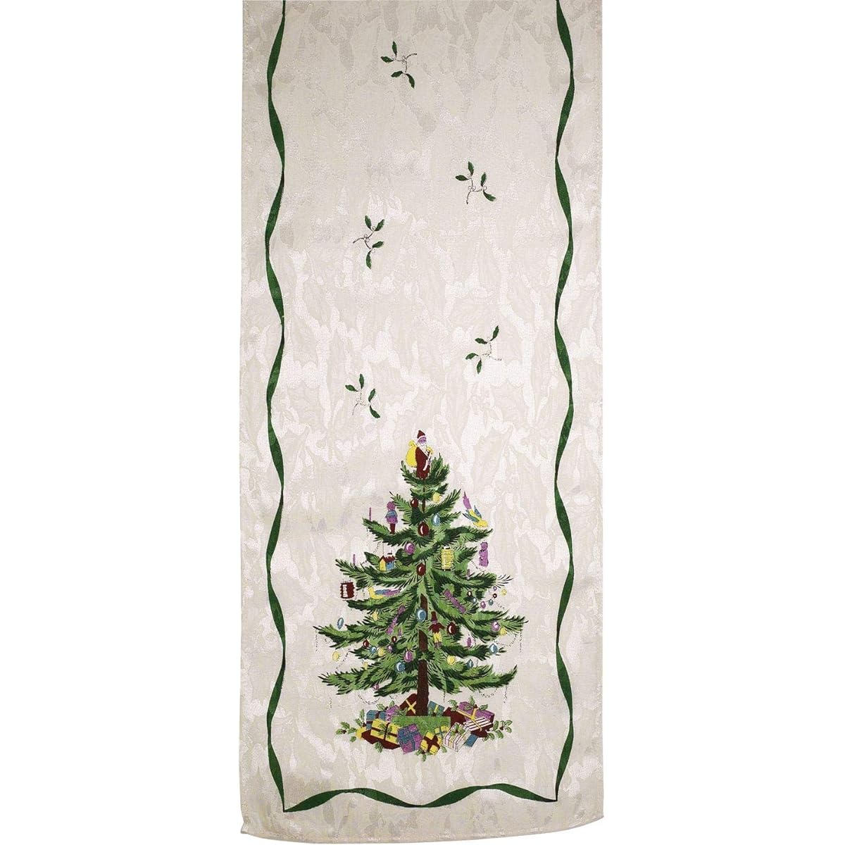 Spode - Table Runner Decorative Kitchen Accessories Holiday Home Decor (Spode Christmas Tree Collection 14" x 108")
