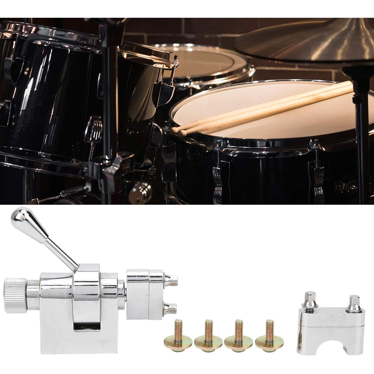 Throw‑Off Snare Drum Strainer Silver Durable Metal with Filter Head Mounting Screws Percussion Instrument Accessories Zinc Alloy