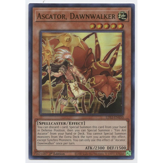 Ascator, Dawnwalker - LDS3-EN050 - Ultra Rare - 1st Edition.