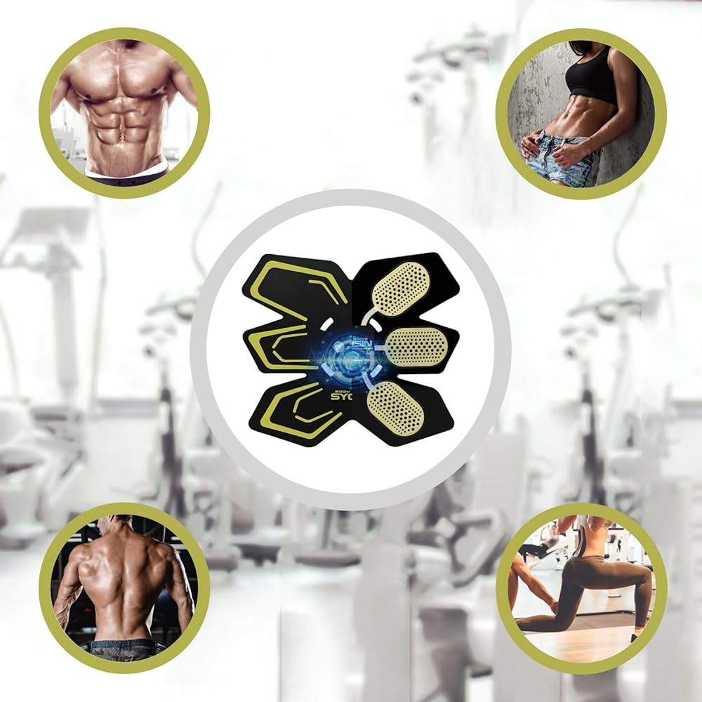 Abs Vibration Machine, Quiet, Automatic Muscle Training Machine, Abs, Back, Stomach, Unisex (Rechargeable)