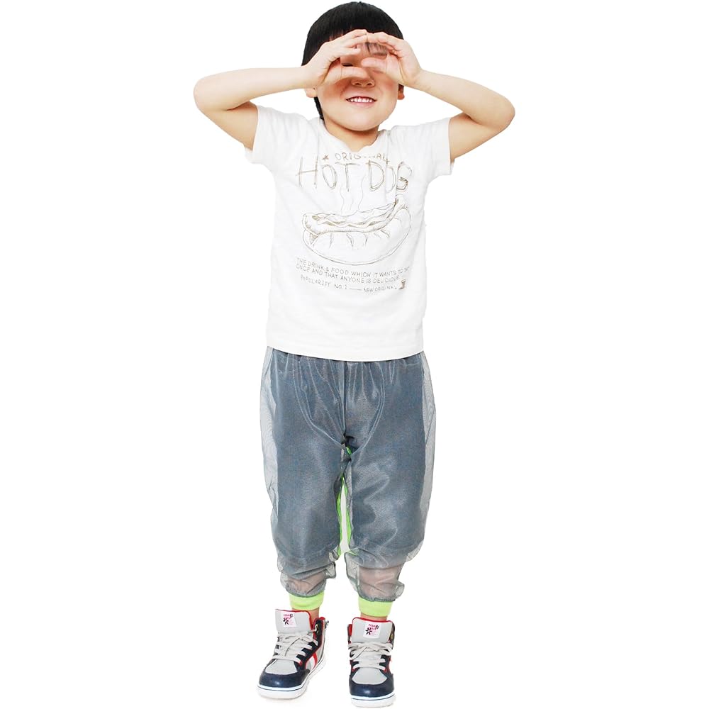Moskihi Insect Repellent Kids Net Pants for Outdoor/Camping Green Children M (105~125cm) VA-008