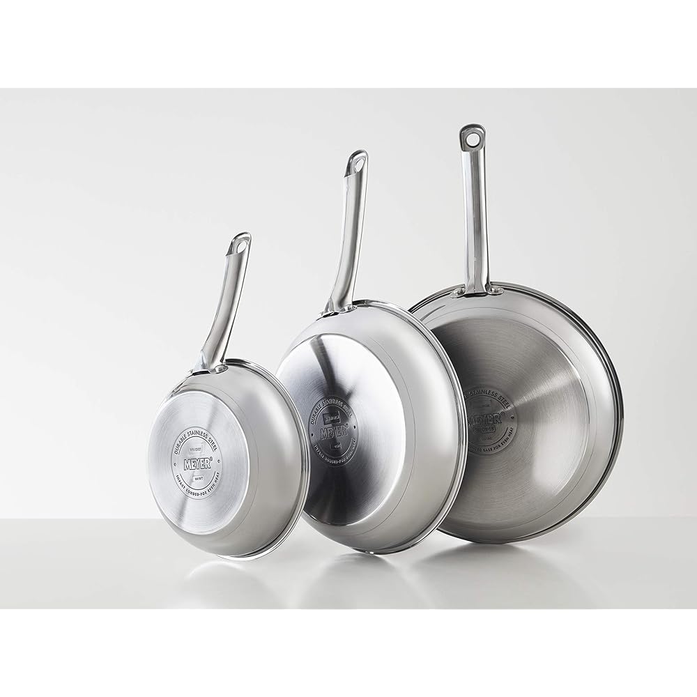 Meyer Frying Pan 26cm Stainless Steel IH Compatible Fluorine Resin Processed Three Layer Bottom Structure "Maxim" [Domestic Genuine Product] MXS-P26
