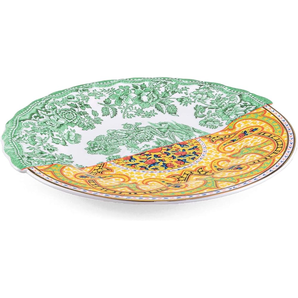 SELETTI Dish Hybrid Plate 27cm MITLA Stylish Hybrid Tableware Western Oriental Floral Pattern Round Modern Durable Pasta Curry Cooking