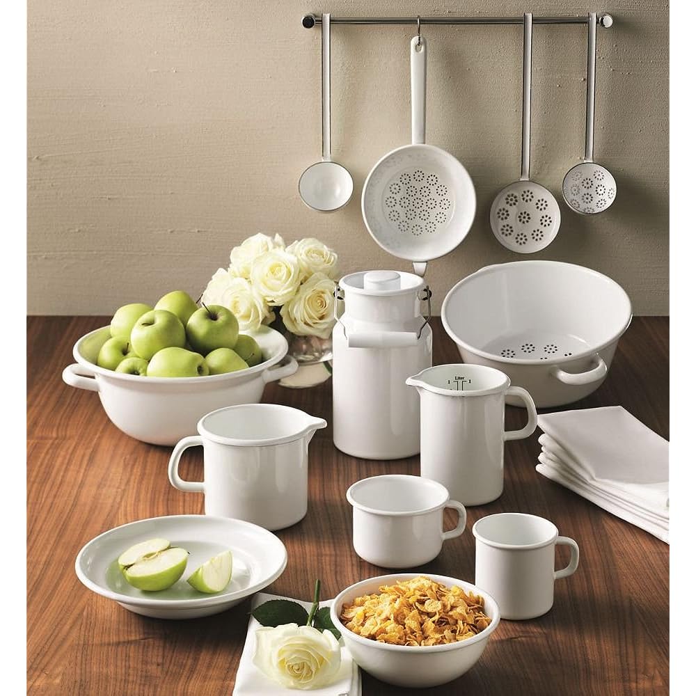 RIESS Mug White 1kg Pot m.Chromrand 22cm 6L 0274-033