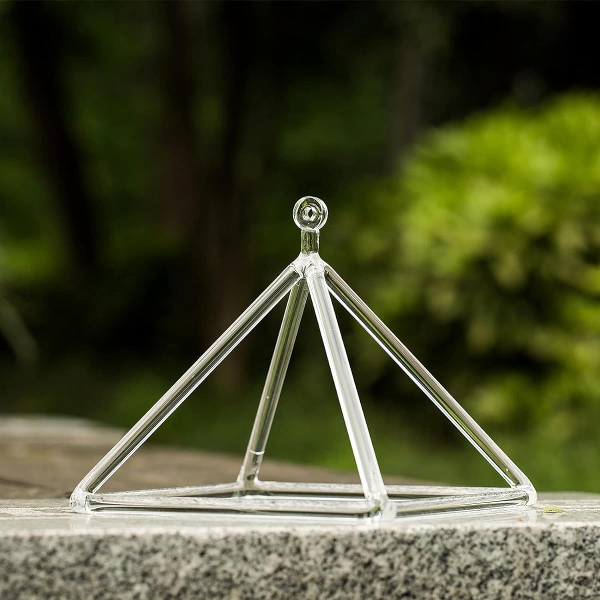 SOLSHINE Crystal Singing Pyramid 10" Faux Leather Singing Pyramid Carry Case Crystal Singing Bowl Suede Striker