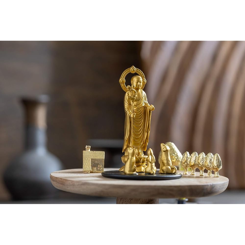 Buddha Statue Pet Jizo Bodhisattva 7.5cm (Gold) _ "Animal Protection/Pet Memorial Service" Takaoka Copperware (P Jizo/S)
